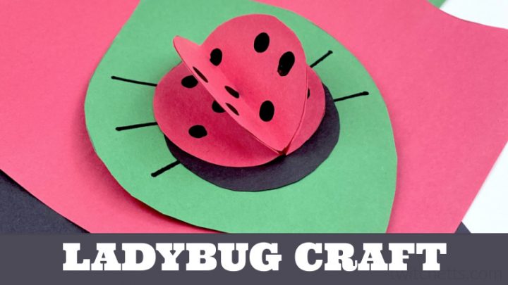 paper ladybug craft. Text reads 