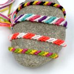 Friendship Bracelet. Text reads "Friendship Bracelets - Candy Stripe"