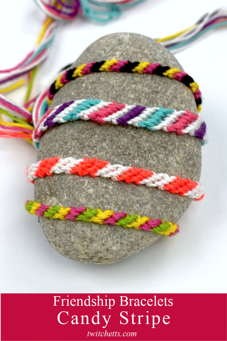 How to make a candy stripe friendship bracelet - Twitchetts