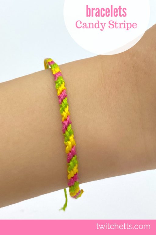 How to make a candy stripe friendship bracelet Twitchetts