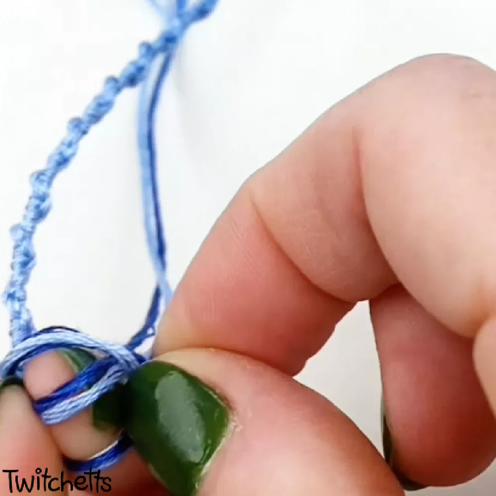 In progress spiral bracelet