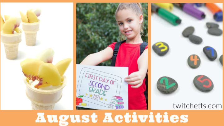 images of august activities. Text reads 
