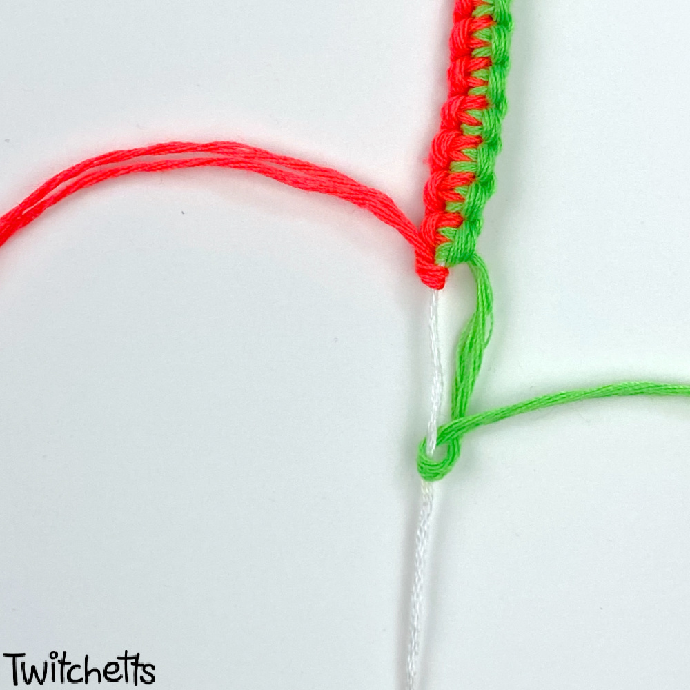 How to make a Zipper Friendship Bracelet using 2 basic knots.