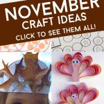 Crafts to make in November. Text reads "November Craft Ideas"