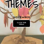 Fall Tree Craft - Text reads "Preschool Themes - November"