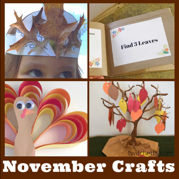 November Crafts for Kids - Thanksgiving themed - LOW LIFT FUN