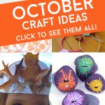 October themed crafts. Text reads "October craft ideas"
