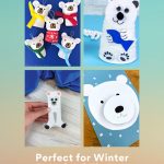 Images of polar bear crafts. Text reads "Polar Bear Crafts - Perfect for winter preschool themes"