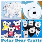 Images of polar bear crafts. Text reads "Polar Bear Crafts"
