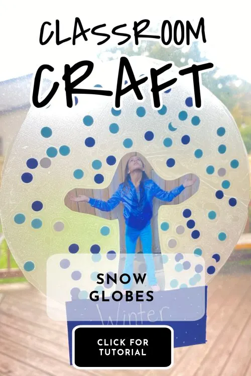 Photo Snow Globe. Text reads "Classroom Craft - Snow Globes"
