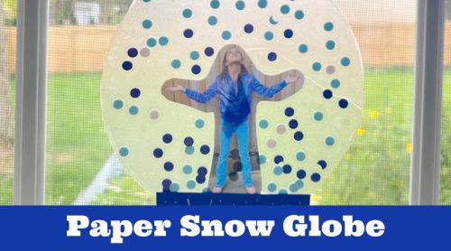 Photo Snow Globe. Text reads "Paper Snow Globe"