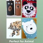 Images of bear crafts. Text reads "Bear Crafts - Perfect for animal preschool themes"