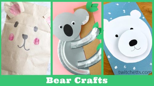 Images of bear crafts. Text reads "Bear Crafts"