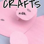 Paper pig. Text reads "Classroom Crafts - Pigs"