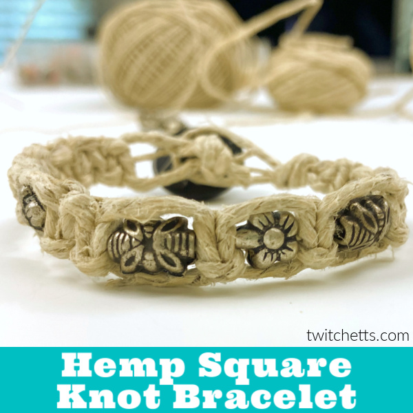 DIY Square Knot Hemp Bracelet - Frugal Family Home