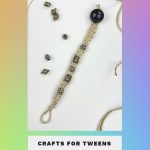 Hemp bracelet with beads. Text reads "Hemp bracelet - Crafts for tweens"