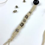 Hemp bracelet with beads.