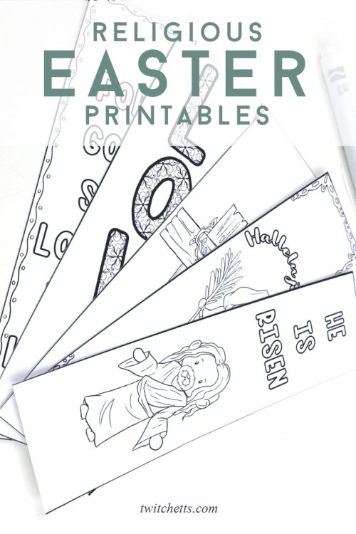 Easter story printable. Text reads "Religious Easter Printables"