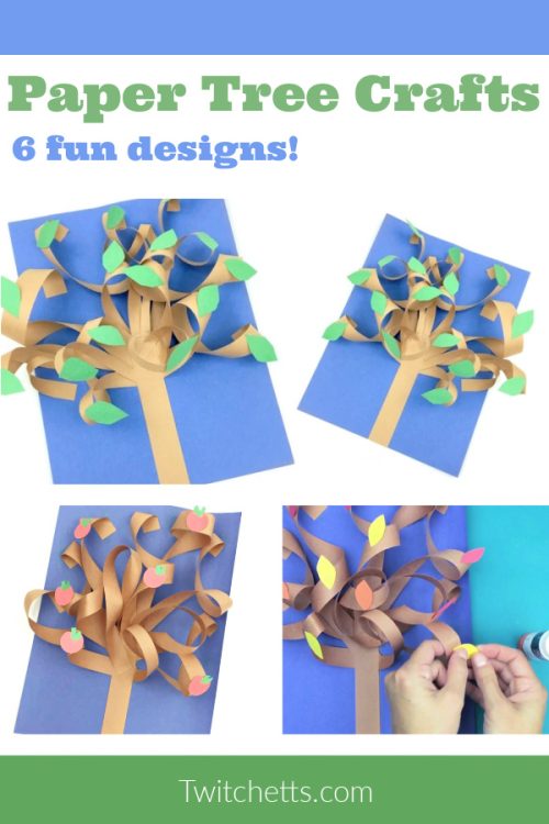 paper tree crafts 6 fun designs from construction paper